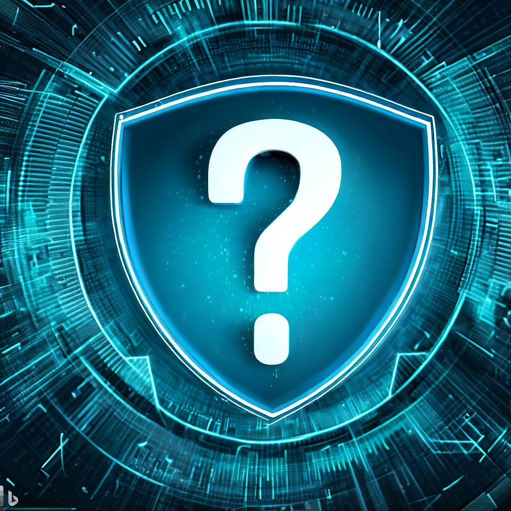 Cyber Question Mark with Shield