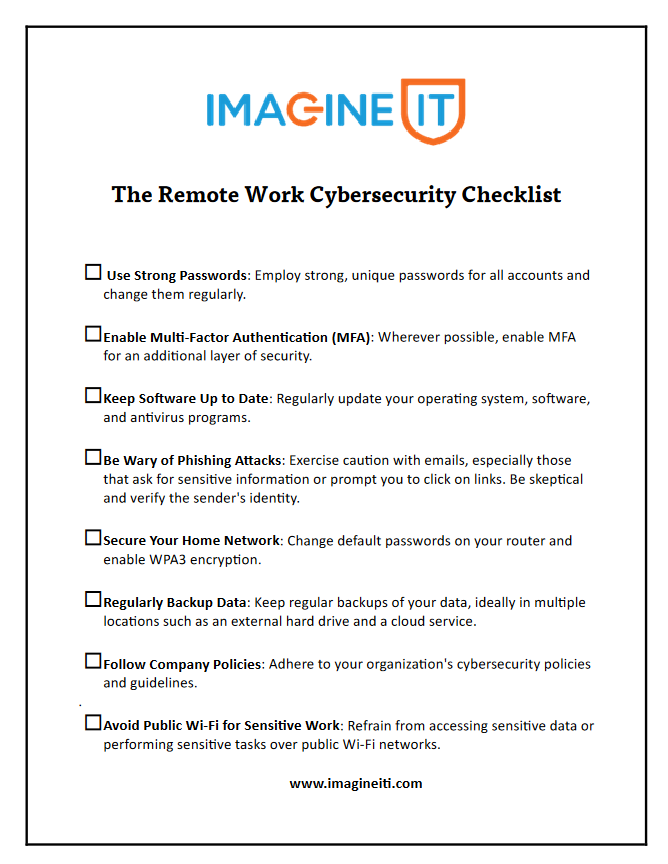 The Remote City Worker Cyber Security Checklist 